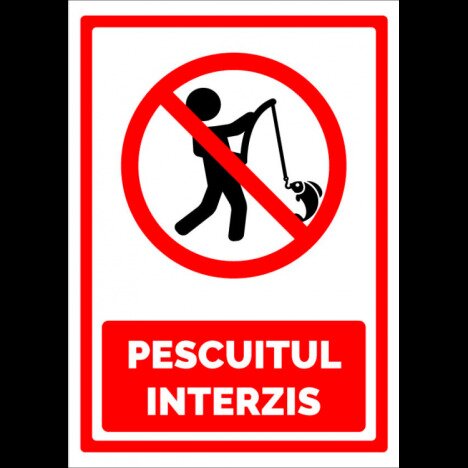 Semn pentru pescuitul interzis